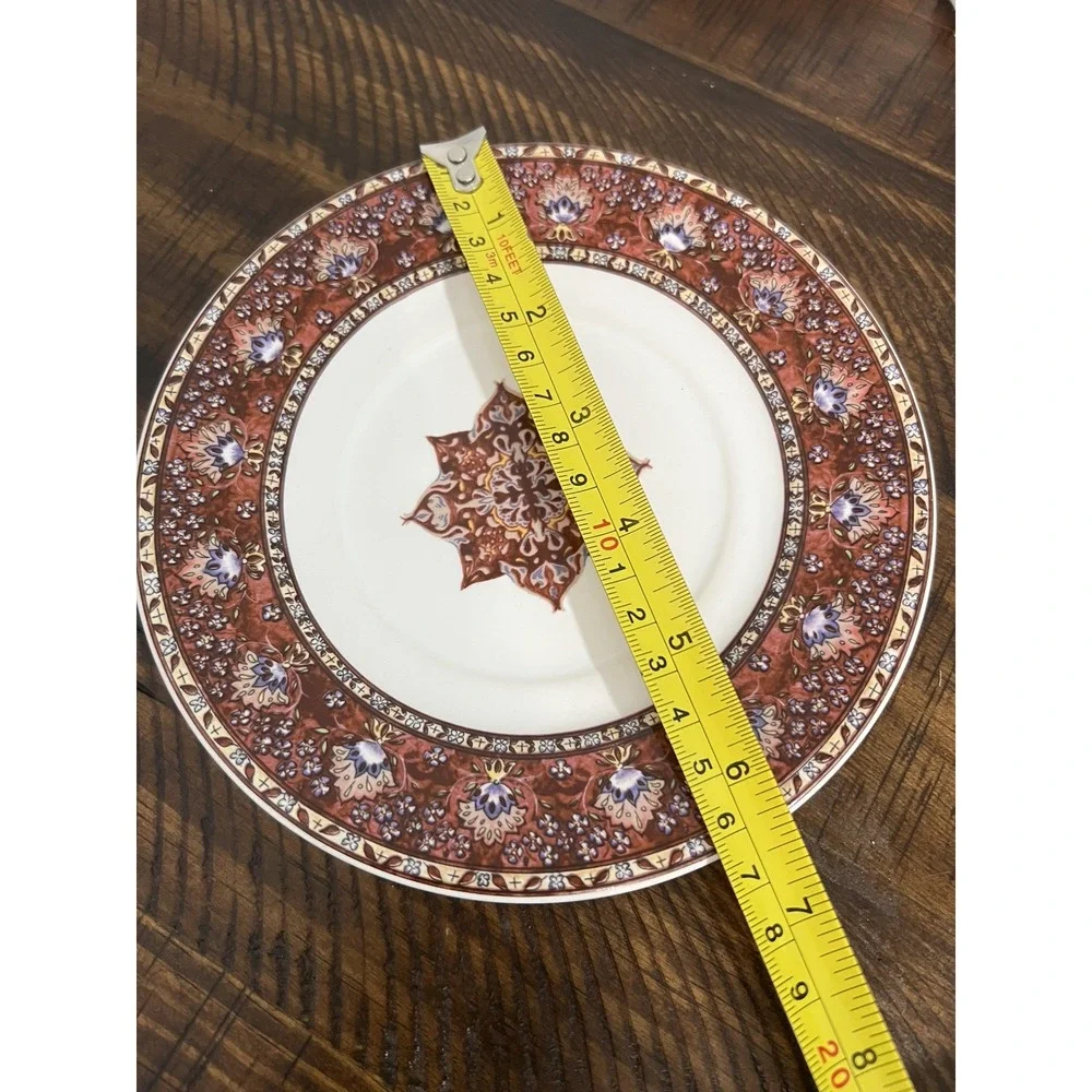 Vintage American Atelier Dinner Salad Bread Plates Coffee Cup Bombay #5042 3pc